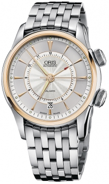 Buy this new Oris Artelier Alarm 01 908 7607 6351-Set-MB mens watch for the discount price of £4,260.00. UK Retailer.